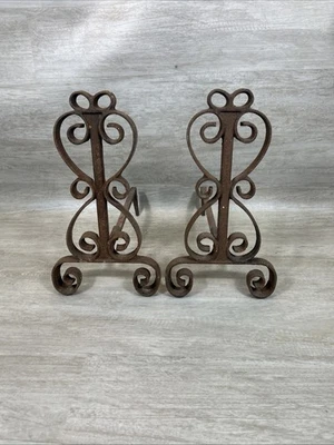 复古一对手工锻铁安迪龙装饰卷轴独特设计邮票日本 — 第 1/4 张图片