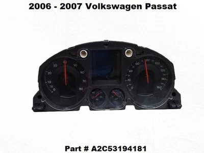 Cuadro de instrumentos velocímetro A2C53194181 2006 2007 Volkswagen Passat MPH fabricante de equipos originales Foto 1 de 4