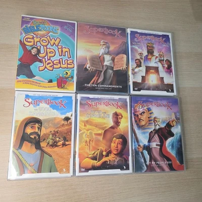 Lot of 6 Superbook Bibletoons Bible Stories Christian Broadcasting Network DVD - image 1 of 3