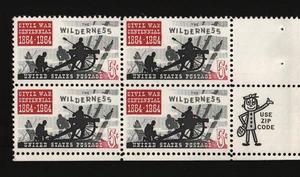 1964 5c Civil War Centennial: Battle of the Wilderness Scott #1181  ST020 - Picture 1 of 2