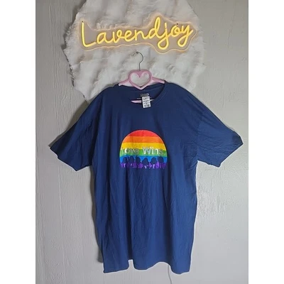 NUEVO CON ETIQUETAS M&Ms Oficial Plus 2X Camiseta Rainbow Pride Parade Informal Calce Relajado Foto 1 de 4