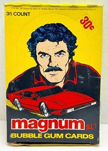 1983 Magnum P.I. PI Trading Card Box Wax Box Full 36 Packs Donruss