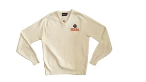 VTG Chicago Bears Pine State Men’s V- Neck white Sweater Sz L Made in USA NWT - Picture 1 of 5