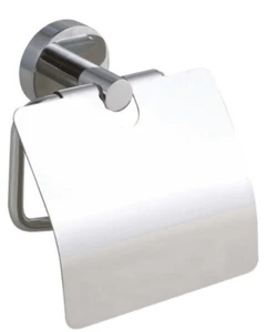 WC-Papierrollenhalter nie wieder bohren chrom mit Deckel P02236 NEU OVP - Bild 1 von 3