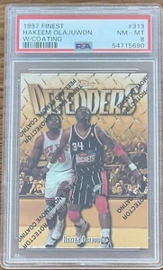 1997 Finest Defenders with Coating Hakeem Olajuwon PSA 8 POP 4 - Picture 1 of 2
