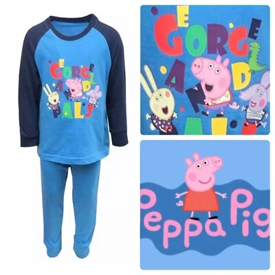 Pyjama pyjama garçon Peppa Pig George Pig & Pals pyjama pyjama 9 mois - 6 ans neuf - Photo 1/4