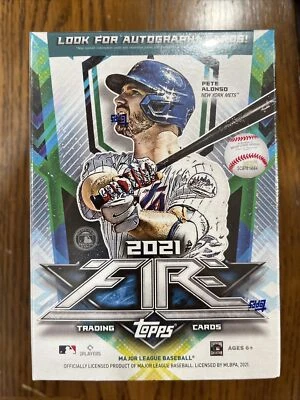 2021 Topps MLB FIRE Factory-Sealed Blaster Box, GOLD-MINTED PARALLELS 👀🏟️⚾️🔥 - Image 1 of 4