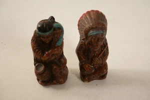 Scuotitore sale pepe Indian Chief & Squaw (B7C/JSF6) 1947 MPI San Juan Capistrano - Foto 1 di 8