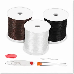 Premium 300m Stretchy String for Bracelets - 3 Rolls of 0.8mm Elastic Cord - Hig - Picture 1 of 7