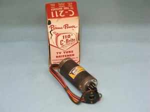 PERMA POWER ~ # C-211 ~ TUBO TV BRILLANTATORE ~ BASE PULSANTE 110 GRADI ~ NOS ~ - Foto 1 di 13