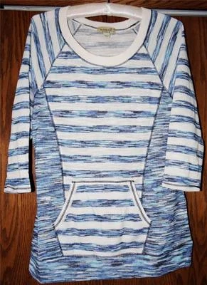 НОВЫЙ - ОДИН МИР ЖИТЬ И ПУСТЬ ЖИТЬ ТОЛСТОВКА - ПОЛОСКИ - СИНИЙ S M L - Изображение 1 из 2