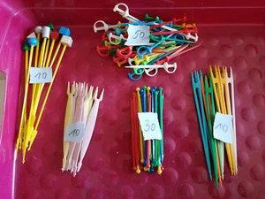 DDR Partyspieße Bowlespieße Happenspieße Plaste Souvenir 10 teiliges Set - Bild 1 von 3