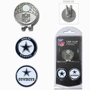 Dallas Cowboys Golf Cap Clip with 2 Magnetic Ball Markers - NFL Team Golf - Picture 1 of 3