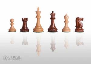 The Reykjavik II Chess Set - Pieces Only - 3.75" King - Golden Rosewood - Picture 1 of 7