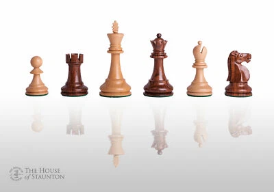 The Reykjavik II Chess Set - Pieces Only - 3.75" King - Golden Rosewood - Image 1 of 4