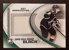 2011 - 2012 ITG Game Used Jersey Black Scott Harrington Heroes And Prospects