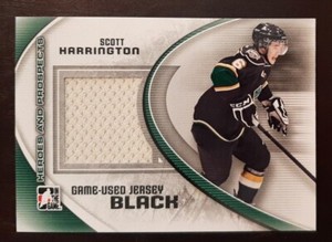 2011 - 2012 ITG Game Used Jersey Black Scott Harrington Heroes And Prospects