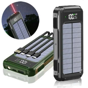 50000mAh Portable Solar Power Bank LCD LED 4 USB Battery Charger For Cell Phone - Picture 1 of 22