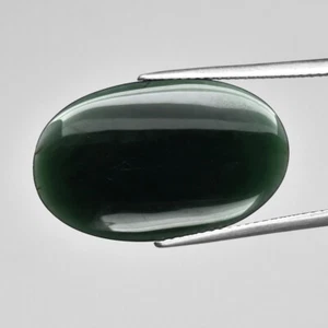 JADE 6,60 ct grün ovaler Cabochon 24,7x15,5 mm Typ - A - natur unbehandelt Burma - Bild 1 von 23