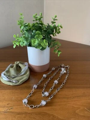 正品 BRIGHTON Global Harmony 925 玫瑰石英项链 - LMT 版 - 全新带标签 — 第 1/4 张图片