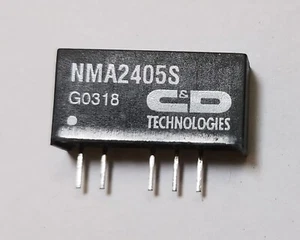 C&D - NMA2405S DC DC Wandler 24V Eingang, 2 Ausgänge +5V -5V, 100mA, 100mA - Bild 1 von 2