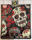 Day Of The Dead Reusable Tote Floral Skulls Halloween Trick Treat Shopping New