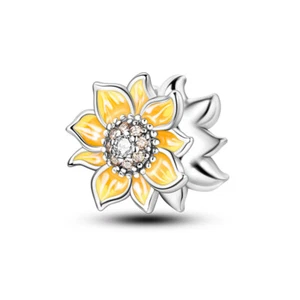 Pulsera MULA Original Crema Girasol Hágalo Usted Mismo Dije Circonita cúbica Para Mujer Chapada en Plata 925 - Imagen 1 de 6