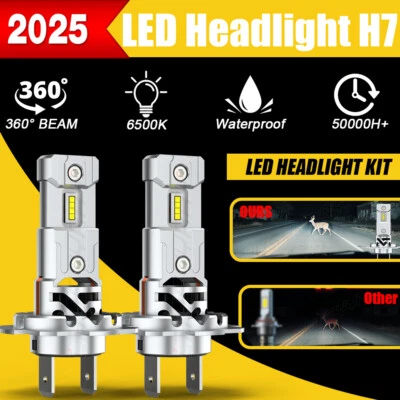For Mercedes-Benz E350 E320 E550 2x H7 LED Headlight Bulb Kit High or Lo Beam - Image 1 of 4