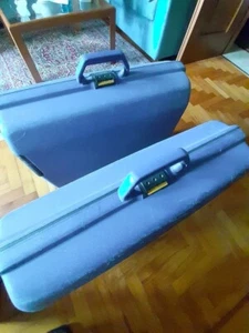 2 VALIGIE RIGIDE SAMSONITE BLU UGUALI - Foto 1 di 5