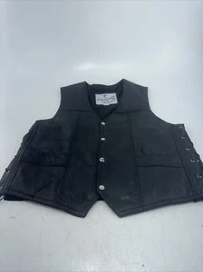 Caribou Creek Herren Weste schwarz 100% Lammfell Motorrad Polyester gefüttert Gr. XL - Bild 1 von 14