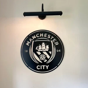 Manchester City Metal Wall Art | Premium Football Fan Decor | 28” / 70 cm - Bild 1 von 3