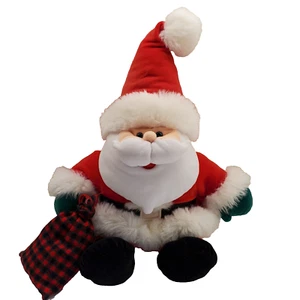 Vintage Anco Fanartikel Weihnachtsmann mit Sack 18 Zoll sitzend Plüsch 1997 Weihnachten  - Bild 1 von 11