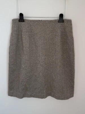 Vintage J.G. Falda Hook para mujer. Mezcla de lana. Falda de tweed con patrón de espiga.  Foto 1 de 4