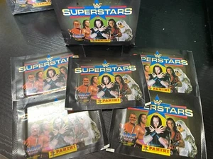 WWF SUPERSTARS Stickers x 5 New Sealed Pack for 1997 Panini Sticker Album WWE - Foto 1 di 3