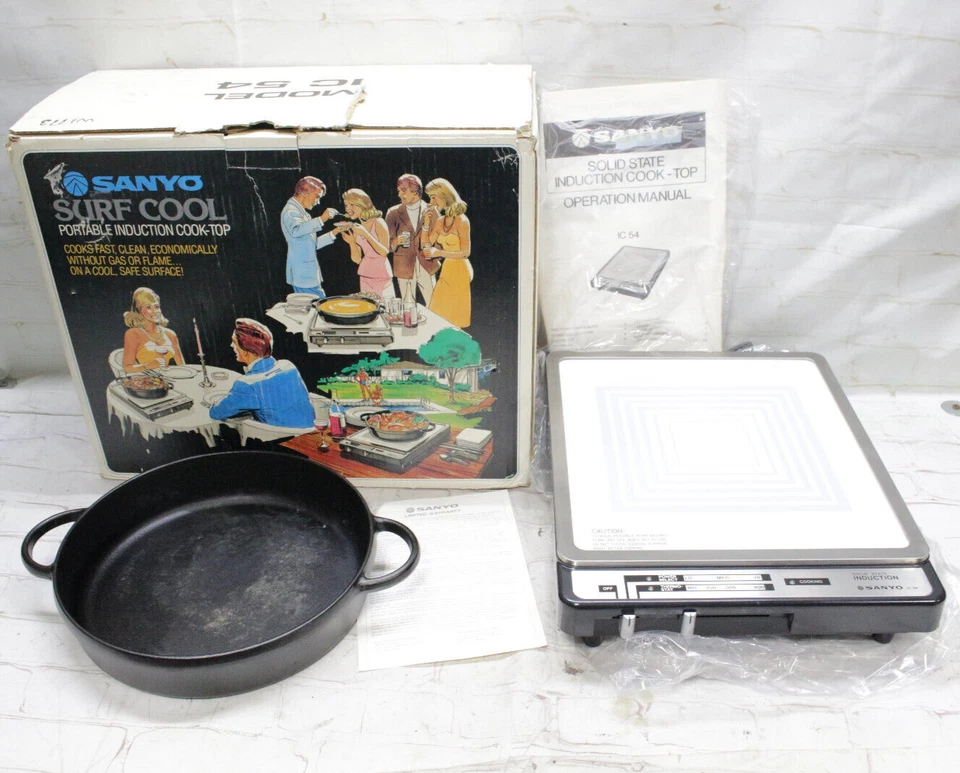 Cocina de Inducción Portátil Sanyo IC 54 Surf Cook 1300W 120V De Colección Rara Foto 1 de 4