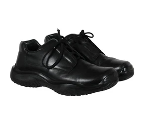 Prada AW99 Vintage Chunky Derby US 8 UK 7 Pelle Nera Punta Quadrata Platform Suola - Foto 1 di 13