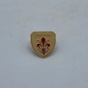 FIRENZE Florence Italy Shield Vintage Lapel Hat Pin Fleur de lis * - Picture 1 of 2