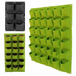 2-72 Pockets Vertical Wall Hanging Planter Planting Bag Flower Plant Grow Bag AU - Picture 1 of 14