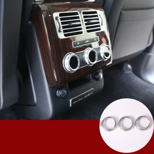 Silver Alloy Rear Air Condition Ring Knob Trim For LR Range Rover Vogue 2013-17 - Picture 1 of 12