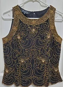 JKara New York Medium Formal Evening Cocktail Party Elegant Sleeveless Beaded - Picture 1 of 6