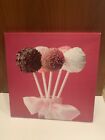 Chocolate Truffle Lollipops - Candy Print - Pink Wall Hanging / Photo Canva