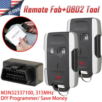 Llavero de coche + programador para Chevy Silverado GMC Sierra 1500 2500 3500 2014-2018 Foto 1 de 4