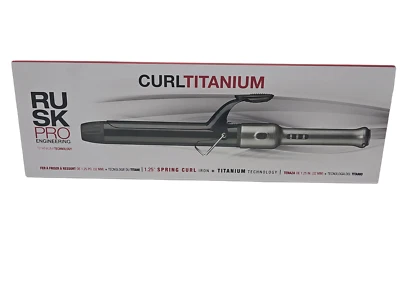 RUSK PRO Curl Titanium Spring Curling Iron, 1.25" - Image 1 of 3
