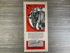 Cappotto abbigliamento caccia Utica Duxbak abbigliamento sportivo caccia NY 1946 pubblicità stampa vintage - Foto 1 di 1