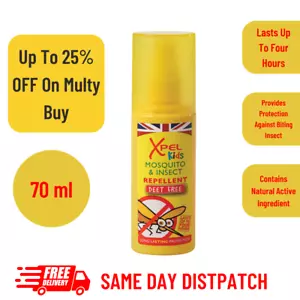 Xpel Kids Mosquito & Insect Repellent Pump Spray Deet Free 70ml Fast shipping - Picture 1 of 3