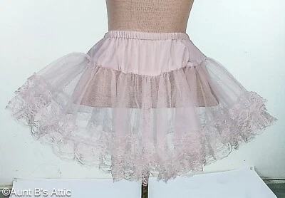 Sexy Mini Enagua Crinoline Sin Mangas Damas Encaje Recortado Sin Mangas Talla Única Foto 1 de 4