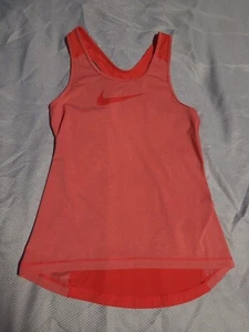 Nike Pro Shirt Donna Piccola Rossa Dri-Fit Racerback Canotta Attiva Logo Swoosh - Foto 1 di 9