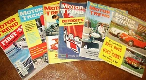 1958 Motor Trend Magazine Set Ford Lincoln Pontiac Buick Dodge Chrysler Corvette - Imagen 1 de 8