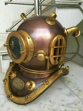 18" Antique Scuba Divers Diving Helmet U.S Navy Mark V Deep Sea Marine Divers...