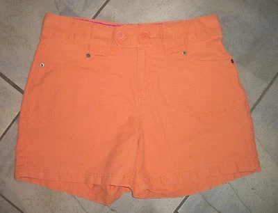 Pantalones Cortos para Caminar 706 BASS Naranja Algodón Sarga 6 Tiro Clásico 5" Entrepierna Foto 1 de 3